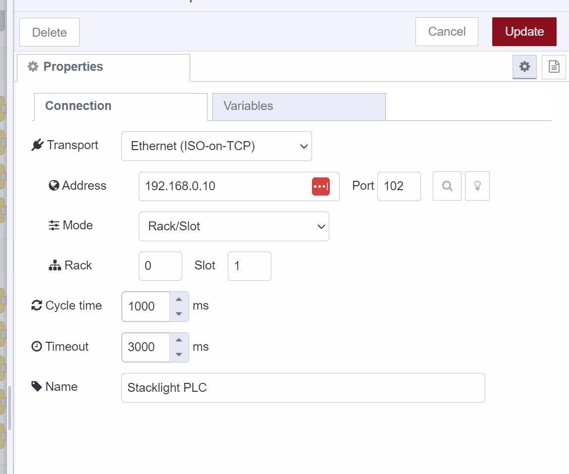 "Screenshot showing the S7 endpoint Connection"